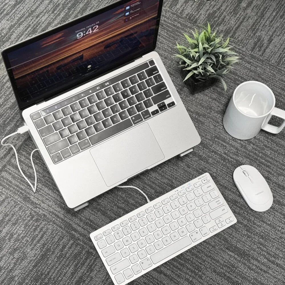 MACALLY Compact USB-C Wired Keyboard